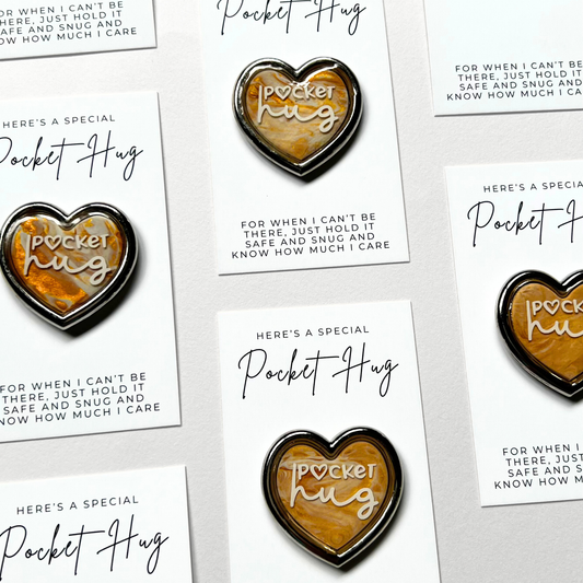 Pocket Hug – Mini Token of Love & Encouragement | Polymer Clay Heart Gift | Comfort for Friends, Family, or Grief Support