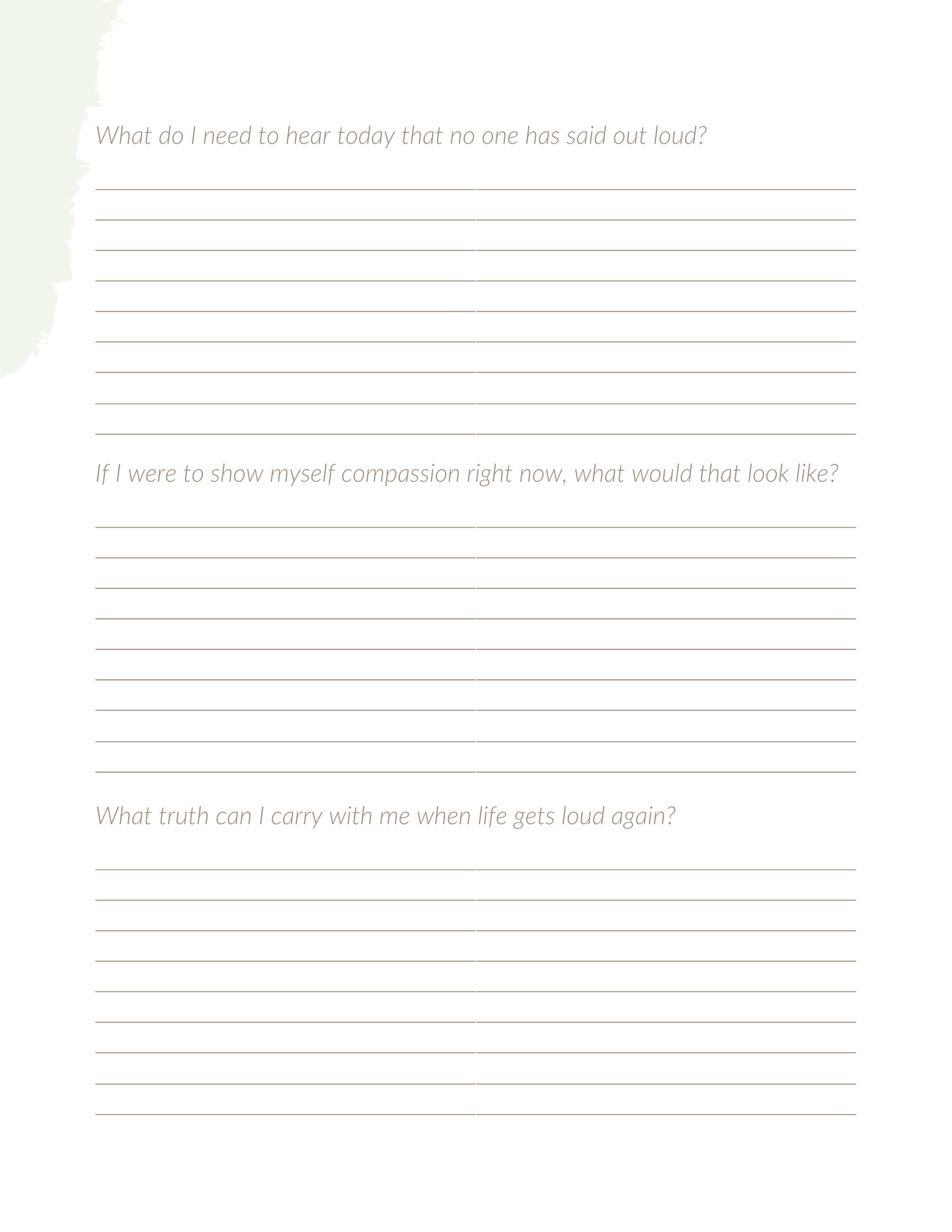 Printable Self-Care Retreat for Women | Digital Reflection Journal with Guided Prompts & Affirmations