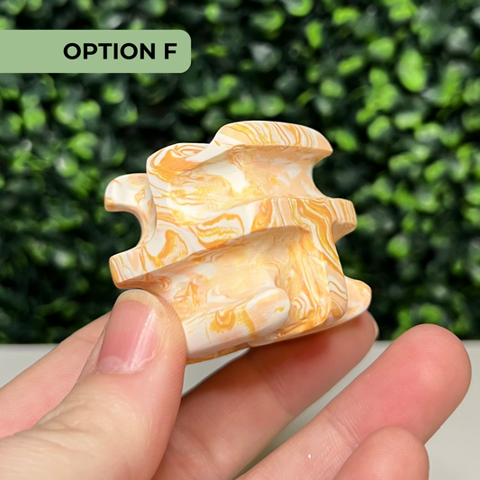 Finger Labyrinth Meditation Cube | Polymer Clay Prayer Block | Inspired by the Chartres Labyrinth and Cretan Labyrinth | Palm Labyrinth Cube