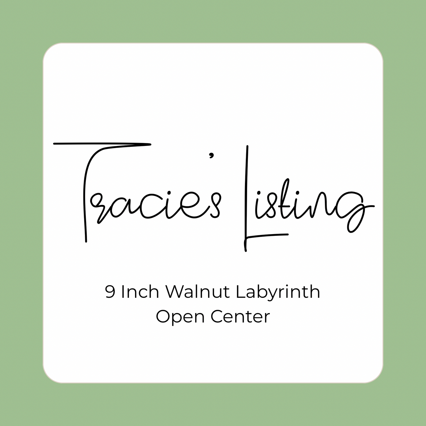 9” Walnut Wood Prayer Labyrinth with Stylus | for Tracie