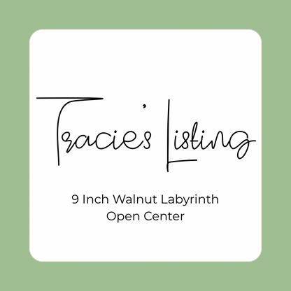9” Walnut Wood Prayer Labyrinth with Stylus | for Tracie