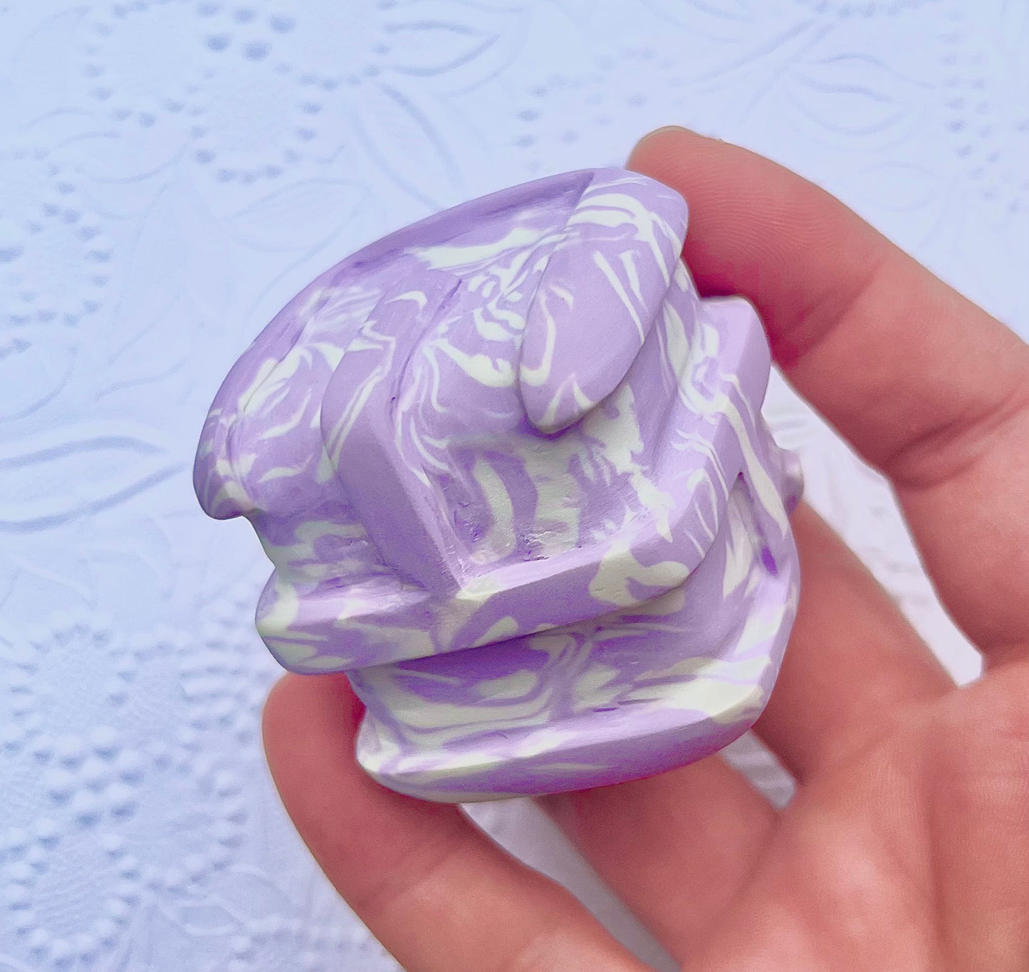 Finger Labyrinth Meditation Cube – Palm-Sized Prayer Block for Anxiety Relief | Chartres Labyrinth Inspired | Polymer Clay Spiritual Gift