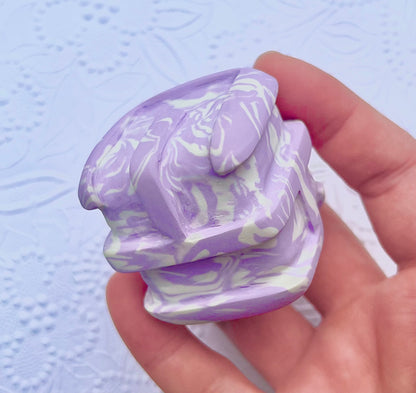 Finger Labyrinth Meditation Cube – Palm-Sized Prayer Block for Anxiety Relief | Chartres Labyrinth Inspired | Polymer Clay Spiritual Gift