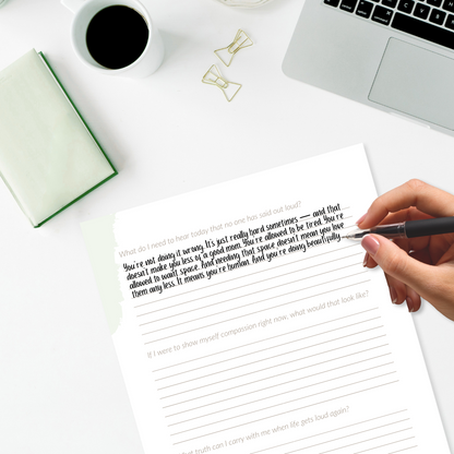 Printable Self-Care Retreat for Women | Digital Reflection Journal with Guided Prompts & Affirmations