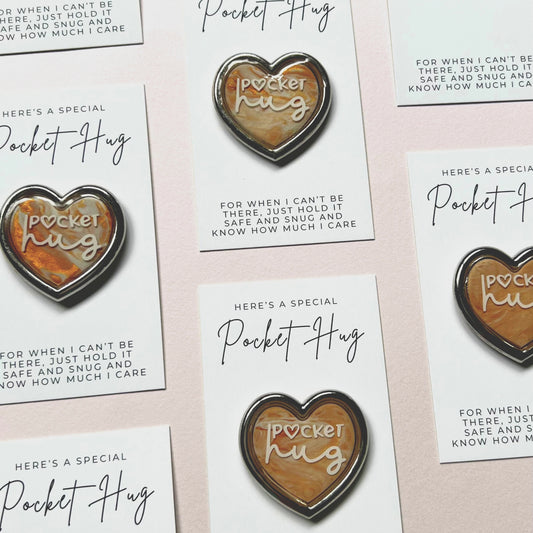 Pocket Hug – Mini Token of Love & Encouragement | Polymer Clay Heart Gift | Comfort for Friends, Family, or Grief Support
