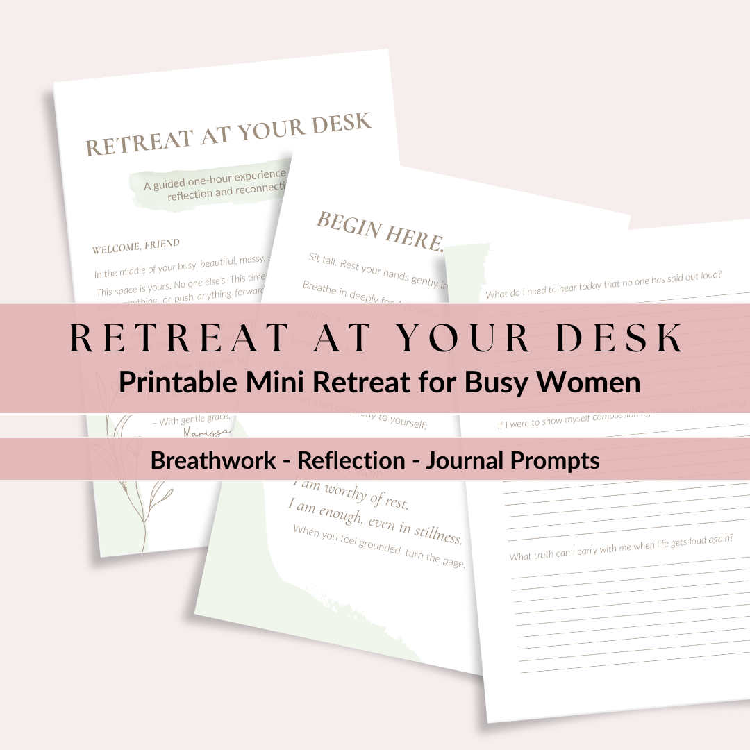 Printable Self-Care Retreat for Women | Digital Reflection Journal with Guided Prompts & Affirmations